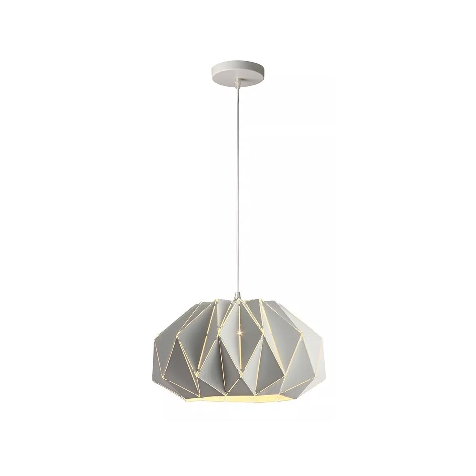 Lámpara Colgante Acero Blanco 125V E27 IP20 – Calux